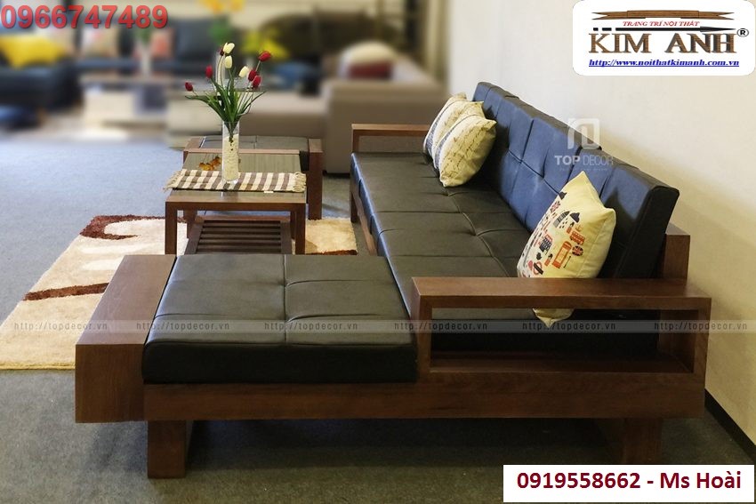 Xu hướng nội thất: Bộ ghế sofa gỗ góc chữ L TPHCM rẻ, đẹp